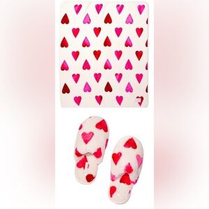Victoria's Secret Slippers and Blanket Bundle